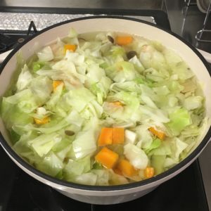 煮た野菜